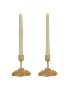 HGTV Home Collection Flameless Heritage Candle Pair. Natural Base