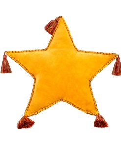 16 in. HGTV Home Collection Star Shape Pillow. Yellow