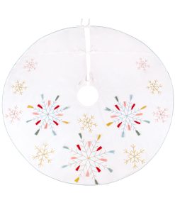 54 in. HGTV Home Collection Embroidered Boho Tree Skirt