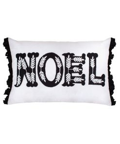 22 in. HGTV Home Collection Embroidered NOEL Christmas Pillow