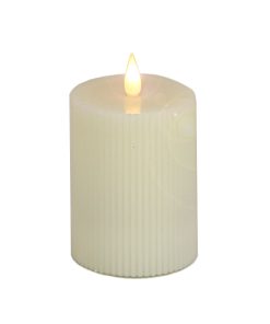 3 in. by 5 in. HGTV Home Collection Flameless Georgetown Pillar Candle. Ivory