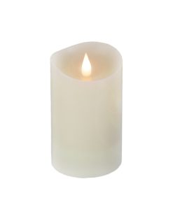 3 in. by 5 in. HGTV Home Collection Flameless Heritage Pillar Candle. Ivory