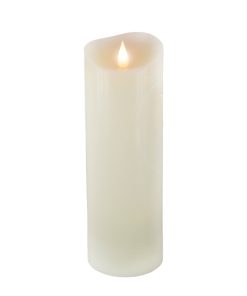 3 in. by 9 in. HGTV Home Collection Flameless Heritage Pillar Candle. Ivory