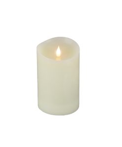 4 in. by 6 in. HGTV Home Collection Flameless Heritage Pillar Candle. Ivory