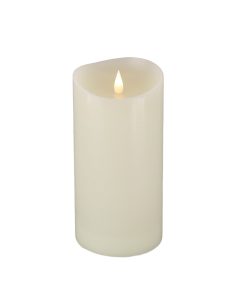 4 in. by 8 in. HGTV Home Collection Flameless Heritage Pillar Candle. Ivory