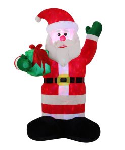 8 ft. Inflatable Santa with Gift with LED Lights
