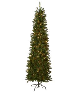 6.5 ft. Pre-Lit Kingswood Fir Pencil Tree with Clear Lights