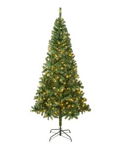 7.5 ft. Pre-Lit Linden Spruce Tree with Warm White LED Lights
