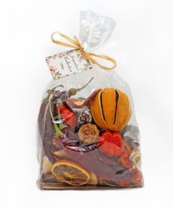 6 in. 250 Gram Mixed Potpourri- Oranges. Sliced Red Apples. Chiles. Cones. and Jackarandas