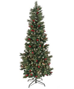 9 ft. Pre-Lit Meadowlark Pencil Tree with Clear Lights