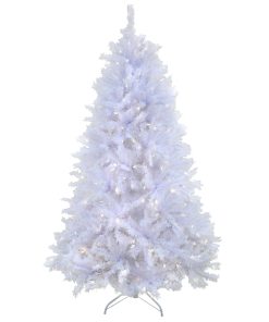 9 ft. Pre-Lit Millville White Tree with PowerConnect Dual Color LED Lights