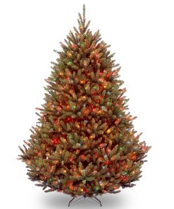 7.5 ft. Pre-Lit Natural Fraser Fir Tree with Multicolor Lights