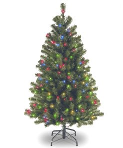 4.5 ft. Pre-Lit North Valley Spruce Tree with Multicolor Lights