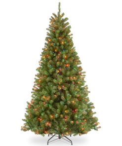 7 ft. Pre-Lit North Valley Spruce Tree with Multicolor Lights