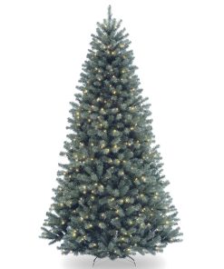 7 ft. Pre-Lit North Valley Spruce Blue Tree with Clear Lights
