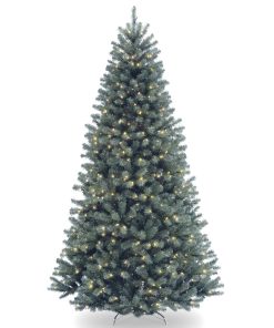 7.5 ft. Pre-Lit North Valley Spruce Blue Tree with Clear Lights
