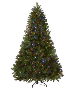7.5 ft. Pre-Lit Downswept Douglas Fir Tree with Dual Color LED Lights