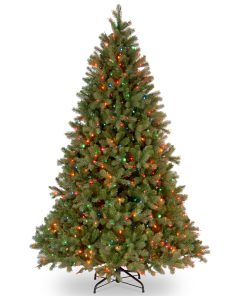 6.5 ft. Pre-Lit Downswept Douglas Fir Tree with Multicolor Lights