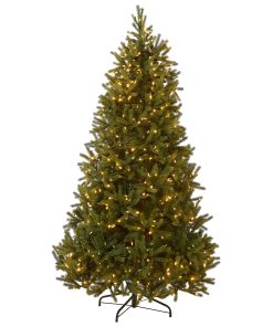 7.5 ft. Pre-Lit Jersey Fraser Fir Medium Tree with Dual Color LED Lights