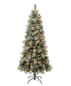 6 ft. Pre-Lit Perry Mixed Pine Tree with Clear Lights