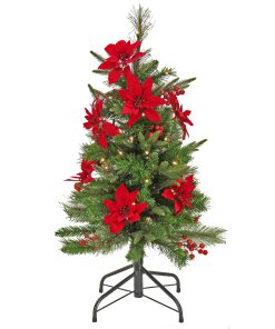 3 ft. Pre-Lit Colonial Pencil Slim Tree with Clear Lights