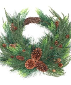 26 in. Mixed Bristle Pine Decorated Wreath