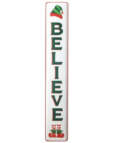 47 in. Believe Vertical Holiday Wall Sign