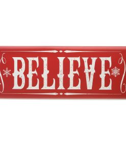 31 in. Believe Horizontal Holiday Wall Sign