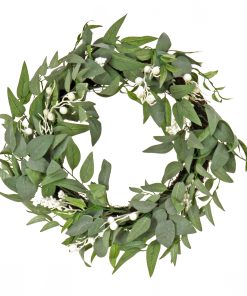 24 in. Mixed Leaves Decorated Wreath