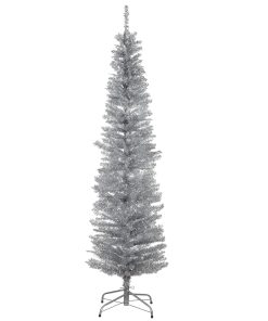 6 ft. Tinsel Collection Silver Tree