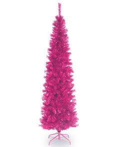 7 ft. Tinsel Collection Pink Tree