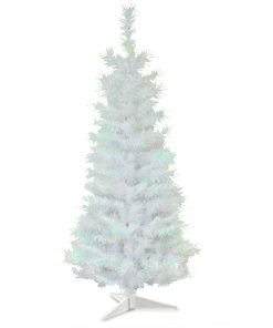 3 ft. Tinsel Collection White Iridescent Tree