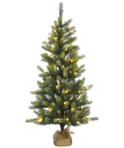 4.5 ft. Pre-Lit Trinity Spruce Tree with LED Lights