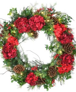 30 in. Pre-Lit Vienna Waltz Decorated Wreath with LED Lights