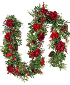 9 ft. Pre-Lit Vienna Waltz Decorated Garland with LED Lights