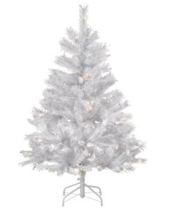 4.5 ft. Pre-Lit Winchester White Pine Tree with Clear Lights