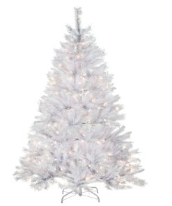 6 ft. Pre-Lit Winchester Pine White Tree with Clear Lights
