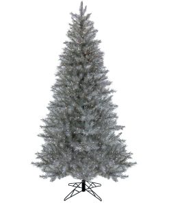 7.5 ft. Pre-Lit Christmas Crystal Pine Silver Metallic Tree