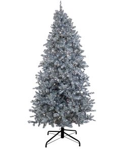 10 ft.Pre-Lit Christmas Matt Silver Tree