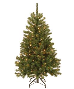 4.5 ft. Pre-Lit North Valley Spruce Tree with Clear Lights