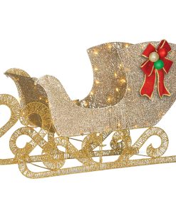38 in. Santas Sleigh with LED Lights