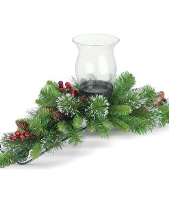 30 in. Crestwood Spruce Centerpiece and Candle Holder