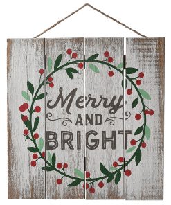 13 in. Christmas Holiday Wall Sign