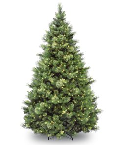 9ft. Pre-Lit Carolina Pine Tree with Clear Lights with 900 Clear Lights