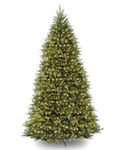10 ft.Pre-Lit Dunhill Fir Tree with PowerConnect Dual Color LED Lights